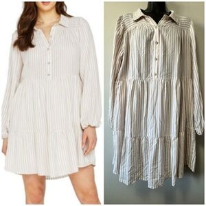 Gentle Fawn Cream Smocked Bishop Sleeve Dress
